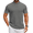 Dark Grey, variant on Mens Mock Turtle Neck Shirts Ribbed Short Sleeve Pullover Tops Basic Layered T-Shirts