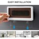 thumbnail image 2 of Soporte para teléfono de ducha Estuche impermeable para montaje en pared de baño, Soporte para teléfono celular con pantalla táctil antivaho Pared sin perforaciones blanco Jormftte WMZY-588-2, 2 of 6