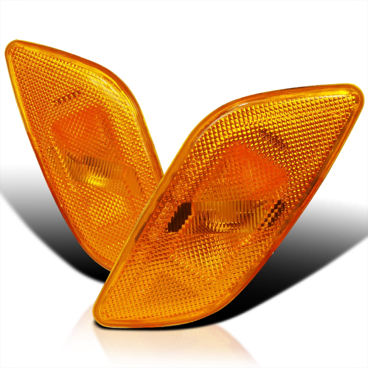 Spec-D Tuning Amber Lens Front Side Marker Lights for 2002-2003 Impreza WRX Rs Turn Signal Lamps Assembly Left Right Pair 