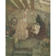 thumbnail image 2 of Edmund Dulac 15x18 Gold Ornate Wood Frame and Double Matted Museum Art Print Titled - Sleeping Beauty Watching an Old Woman Spin., 2 of 4
