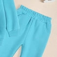 thumbnail image 5 of CAUYDY 5Y 6Y 7Y 8Y 9Y 10Y Children Fall Winter Outfits Long Sleeve Top and Elastic Sweatpants 2Pcs Casual Clothing Sets Gift for Kids Sky Blue for Sizes 7-8 Years, 5 of 7