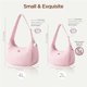 thumbnail image 3 of Bolso de hombro Babysun Mini para mujer, nailon, forma de media luna, 4 litros, rosa, 3 of 7