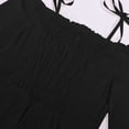 thumbnail image 6 of Guieoi Women's Tulle Patchwork Strapless Lace-Up Off-the-Shoulder Court-Style Gothic Medieval Dress Black XL, 6 of 6