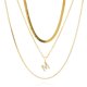 thumbnail image 1 of JeenMata Juego de 3 Collares con Dije Inicial 'M' Collar con Capas con Inicial para Mujer Bañado en Oro Amarillo, para Aniversario, Cumpleaños y Navidad, 1 of 6