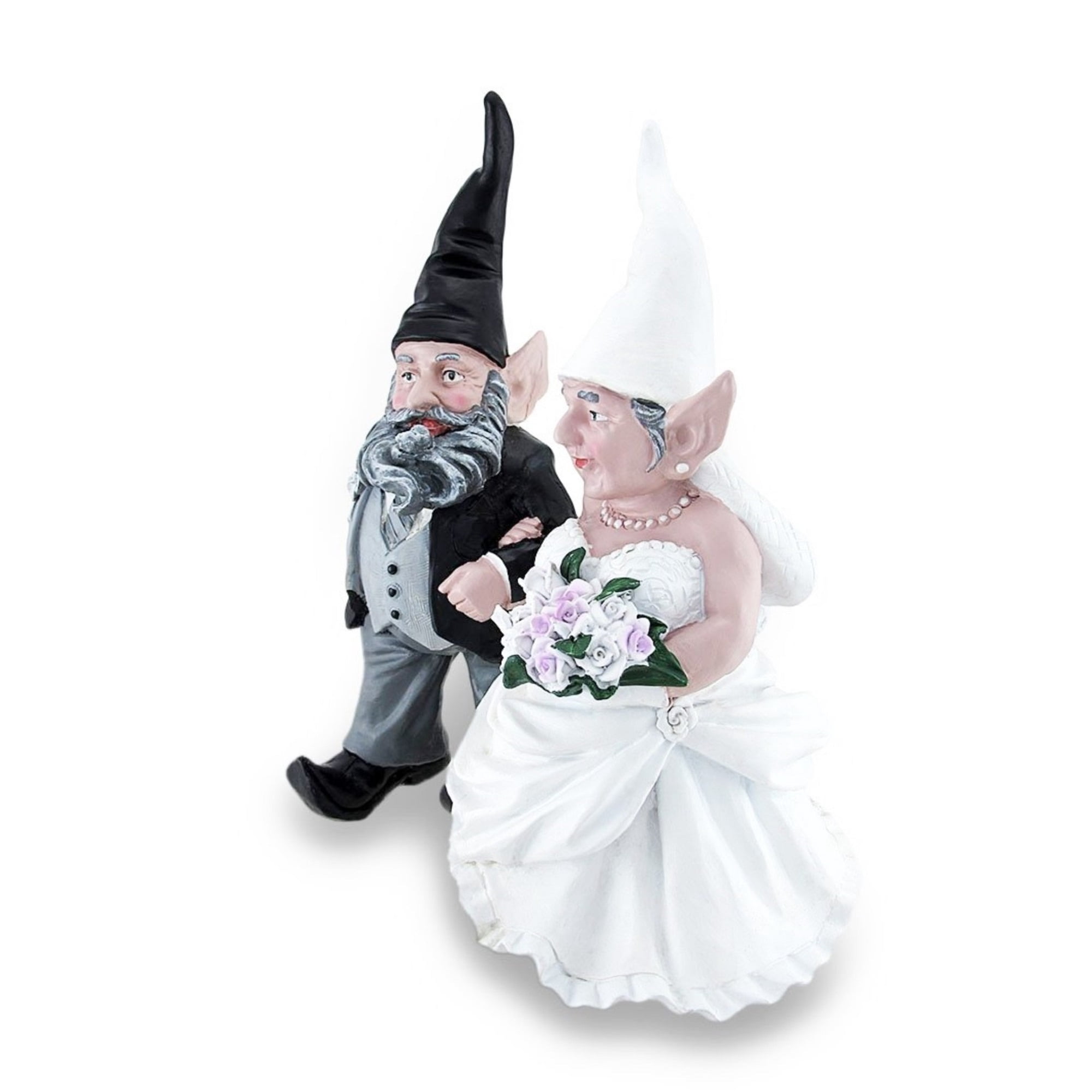 Homestyles Bride & Groom Wedding Gnome Married Couple Home & Garden Collectible Statue 8"H