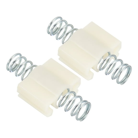 Uxcell Bifold Door Hardware, Bi-Fold Door Slide Guide Top Short Spring Bifold Closet Door Hardware Repair Part Kit for Folding Closet Sliding Door, White 2Pcs