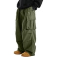 thumbnail image 5 of SAWOBUUN Men's Cargo Pants Baggy Parachute Trousers Loose Fit Streetwear Hip Hop Harem Pants for Daily Wear, 5 of 7