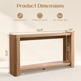 thumbnail image 3 of Aitjunz 63" W Long Console Table for Entryway, 2-Tier Modern Narrow Entryway Table with Storage, Natural, 3 of 8