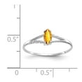 thumbnail image 5 of 10K White Gold Ring Band with Stones (11) November Citrine Marquise Yellow, Size 5, 5 of 5