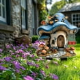 thumbnail image 4 of Dadiaei Dreamy Mushrooms House 2D Flat Garden Pile Outdoor Courtyard Pile Scene Decoration Props Acrylic Garden Decor All-Weather, 4 of 9