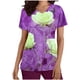 thumbnail image 1 of Vestido Corto para las Mujeres con Cuello en V Imprimir Manga Corta Bolsillo Enfermera Top, Poliéster Ligero para el Hogar Diario Y Desgaste Casual, 1 of 9