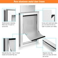 thumbnail image 3 of Pet Dog Flap Dual Entry Door Magnetic Aluminum Locking Sliding Screen Gate Frame, 3 of 6