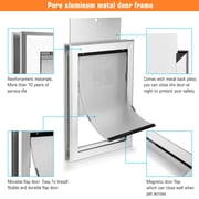 Pet Dog Flap Dual Entry Door Magnetic Aluminum Locking Sliding Screen Gate Frame