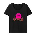 thumbnail image 1 of Camiseta básica para mujer, camiseta de moda con cuello redondo para viajes de compras y desplazamientos S, 1 of 7