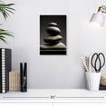 thumbnail image 3 of Elephant Stock Zen Stone Pile Wall Art - Vertical Canvas Wall Art - Living Room Wall Decor - Wellness Canvas - Gray And Black Decor - 8" x 12", 3 of 8