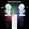 thumbnail image 6 of Astronaut Galaxy Projector Night Light, APP & Remote Control Star Projector for Bedroom Ceiling Home Decor, Adjustable Nebula Lamp, Gift for Kids Teens for Birthday - Blue, 6 of 7
