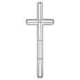 thumbnail image 1 of Corona de hierro en forma de cruz, marco de alambre de metal para Pascua y Navidad., 1 of 5