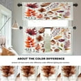 thumbnail image 3 of Fall Leaves Kitchen Tier Curtains for Windows, Autumn Leaves and Berries Valances Multilayer Polyester Window Treatments for Kitchen 2 Pack 26X24 Inches, 3 of 6