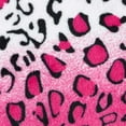 thumbnail image 5 of Pink White Leopard Animal Print Super Soft Warm Cozy Flannel Fleece Micro Plush Microfiber Bed Throw Blanket, 5 of 7