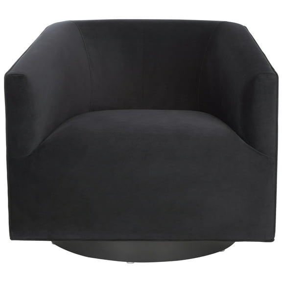 SAFAVIEH Birdie Modern Style With Black Upholstered Side Chairs (31.5 in. W x 32.9 in. D x 28.2 in. H)