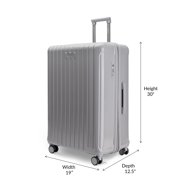 iFLY Odyssey 28 Expandable Hardside Large Checked Spinner Luggage, Gray