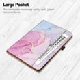 thumbnail image 5 of For iPad 9th 8th 7th Generation Case 10.2", iPad Air 3rd Gen Case 10.5", iPad Pro 10.5" Case, Auto Sleep Wake Kickstand Elastic Band Pencil Holder Front Pocket Business Case, Pink Marble, 5 of 7