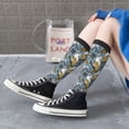 thumbnail image 6 of Picia Women Crew Soft Moisture-wicking Socks Squirrel And Leaves Pattern Design Cotton Socks, One Size fit All, 6 of 9