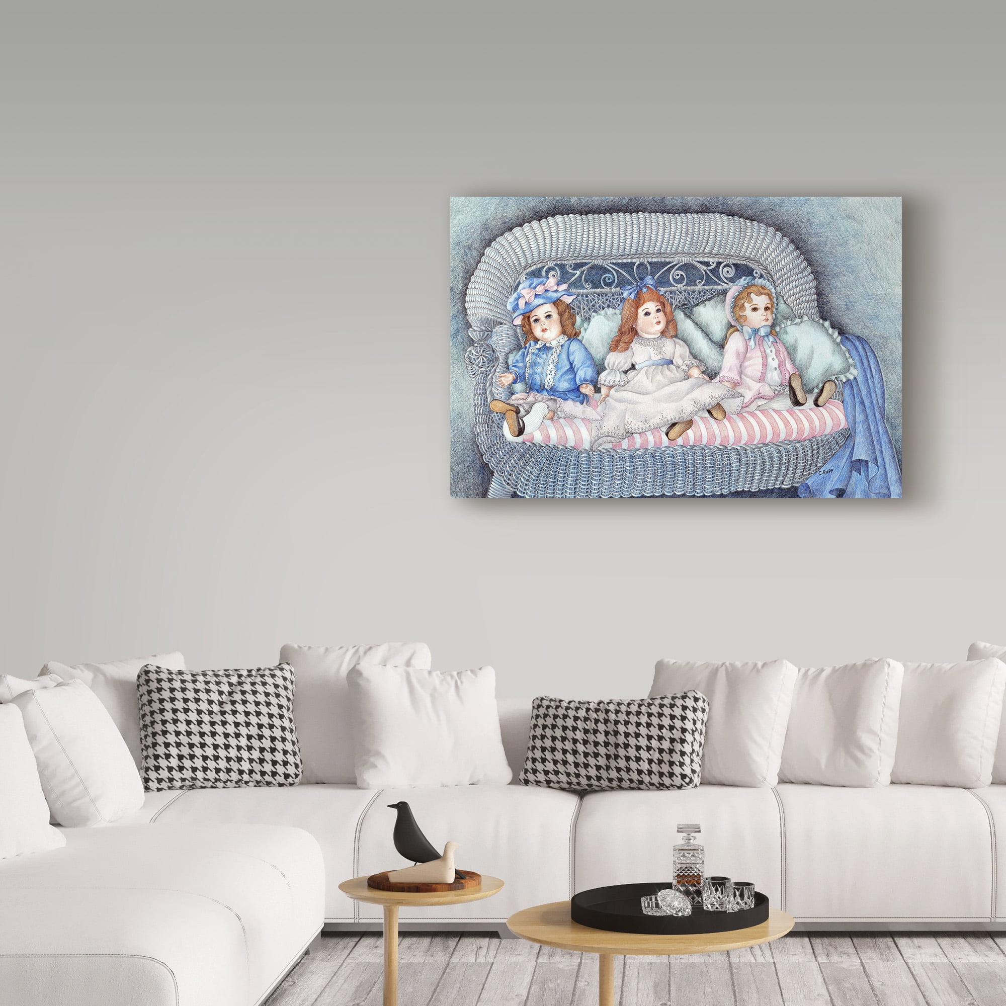 Trademark Fine Art 'Grandmas Dolls' Canvas Art by Carol J Rupp