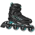 thumbnail image 1 of Patines en línea para mujer Roller Derby Q-84 negro/verde azulado talla 7, 1 of 4