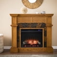 thumbnail image 2 of SEI Furniture Cartwright Touch Screen Wood Electric Corner Fireplace in Oak, 2 of 5