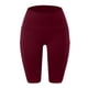 thumbnail image 4 of Gibobby Shorts Deportivo Bolsillos de entrenamiento para mujer Cintura alta Yoga Correr Abdomen Pantalones Pantalones cortos de control Pantalones de yoga(Vino, XL), 4 of 5