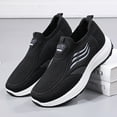 thumbnail image 4 of XIMIN Men's Low Top Flying Woven Slip On Sneakers Arch Support Orthotic Shoes Lightweight Casual Outdoor Shoes Comfortable Breathable Sport Shoes, 4 of 7