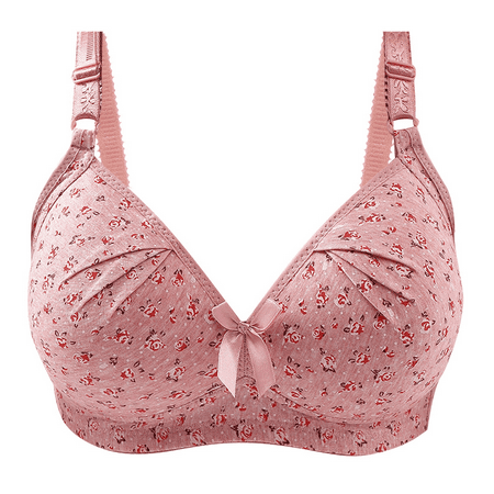 Fulorrnie Bras for Women Lift No Underwire Comfort Supportive Push Up Bralette Ventilated Plunge Bra Pink 32 ABC/34 ABC