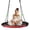 Black and Red, variant on 3.3FT Round Tree/Saucer Swing with Handles -Made of Sturdy Frame,PP Mat,Adjustable Multi-Strand Ropes,Safe and Durable for Yard Garden Playground Park (Black and Dark Green, 40 inches)