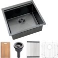 thumbnail image 1 of Undermount Kitchen Sink  Nano  Stainless Steel Deep Single Bowl with Efficient Drainage &amp; Tarnish- Finish for Bar  Laundry  RV  Includes Accessories, 1 of 6