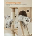 thumbnail image 4 of 81.1"H Cat Tree Cat Tower for Indoor Cats, Plush Multi-Level Cat Condo with Scratching Posts, Perches, Caves, Hammock, Camel Brown, 4 of 6