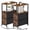 Brown, variant on 2 Pack Narrow Side Table With Double Drawers Multifunctional Nightstand For Home Indoor Use