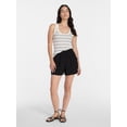 thumbnail image 3 of Time and Tru Women's Double Cloth Cargo Shorts, Sizes XS-XXXL, 3 of 6