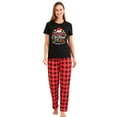 thumbnail image 2 of Matching Family Christmas Pajamas, Short Sleeve Top And Buffalo Plaid Pants Set, Christmas Memories Together, Soft Loungewear for Christmas Morning, Family Sleepwear for Xmas Eve, 2 of 4