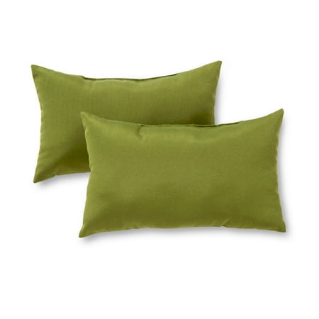 Greendale Home Fashions 19'' x 12'' Reversible Outdoor Throw Pillow, Set of 2, Hunter Green