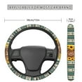 thumbnail image 4 of Renewold American Tribal Highland Cow Sunflower Blue Auto Steering Wheel Cover Universal 15 Inch Anti-Slip Neoprene Tribal Style Car Steering Wheel Protector for Women Men, 4 of 7