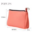 thumbnail image 3 of Bolsa de maquillaje POPUPS, grande, impermeable, de neopreno, color rosa ruborizado, 3 of 9