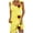 Yellow, variant on Sleeveless Sunflower & Heart Accent Midi Dress - Summer Dresses for Women 2025 Casual Sundress with Stretch Fabric & Buckle Strap Detail Black L