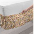thumbnail image 2 of Nursery Bed Skirt, Continuous Childish Pattern with Happy Girls and Garden Floral Swirls, Elastic Bedskirt Dust Ruffle Wrap Around for Bedding Decor, 4 Sizes, Champagne and Multicolor, by Ambesonne, 2 of 2