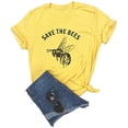 thumbnail image 1 of YourTops T-Shirt Graphique pour Femmes Save The Bees (TG, Jaune), 1 of 2