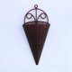 thumbnail image 2 of Triangular de ratán de pared colgante decorativo de montaje en pared de cocina colgante de pared triángulo de moldeo por inyección de color marrón claro, 2 of 8