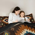 thumbnail image 4 of jejeloiu Vintage Aztec Rhombus Bedding Comforter Set,Colorful Bohemian Rhombus Twin Comforter Sets,Boho Tribal Geometric Bedding Set For Kids,Luxury Bedroom Decor Reversible,2-Piece, 4 of 7