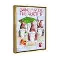 thumbnail image 4 of Stupell Industries Tropical Christmas Gnomes Holiday Painting Gold Floater Framed Art Print Wall Art, 17 x 21, 4 of 10