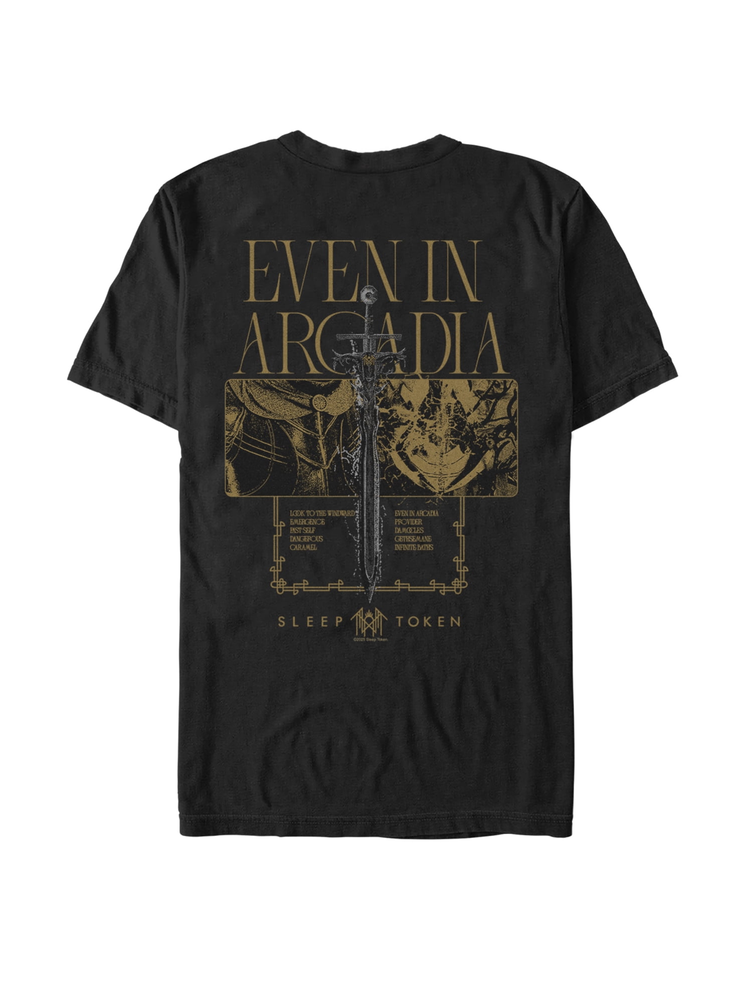 Sleep Token Men’s Graphic Short Sleeve Tee, Even in Arcadia Tour Graphic, Sizes S–3XL