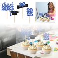 thumbnail image 3 of 2025 Graduation Cake Toppers Decorations Party Supplies Cake Inserts For Cupcakes Graduation Theme Celebration Design Sprinkles for Boy Birthday Cake Topper 1 Cake Topper Sticks Reusable Cake Topper, 3 of 4